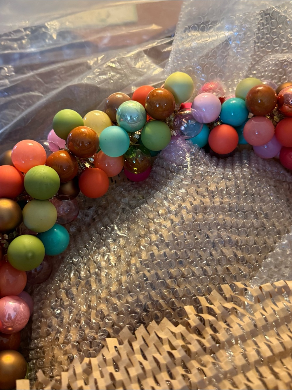 Terrain 18” Magically Colorful Mini Glass Ornaments Wreath New - Picture 9 of 15